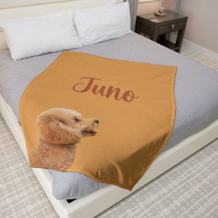 Custom Pet Photo Name Blanket, Dog/Cat Personalized Blanket, Pet Memorial Blanket, Custom Pet Photo Name Blanket, Pet Memorial Gift