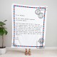 Personalized Letter Blanket, Handwritten Style Couch Throw, Gift For Grandma/Grandpa, Christmas Present, Custom Message Gifts, Mothers Day