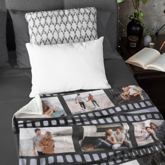 Valentines Day Gift, Personalized Blanket, Custom Photo Blanket, Film Roll Blanket, Valentines Day Decor, Gift For Him, Gift For Her