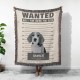 Custom Wanted Pet Woven Blanket, Dog/Cat Lover Gift, Present For Dog Moms, Dog Dads, Western Style Wanted Poster Tapestry