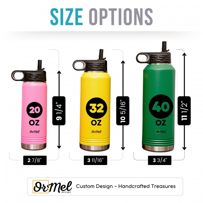 Birth Flower Water Bottle, Stainless Steel Insulated Bottle with Name Birth Flower Water Bottle, Stainless Steel Insulated Bottle with Name
