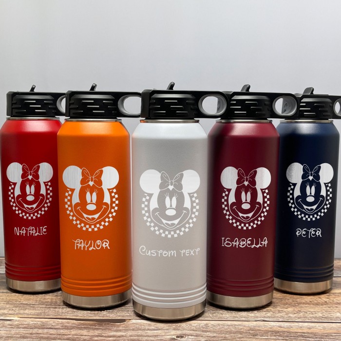 Personalized Design Water Bottle With Name, First Family Disney Gift