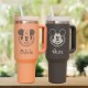 Personalized Disney Tumbler With Handle, First Family Disney Custom Name Gift, Mickey Disney 40oz Tumbler, Christmas Family Mouse Gift