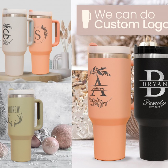 Personalized Disney Tumbler With Handle, First Family Disney Custom Name Gift, Mickey Disney 40oz Tumbler, Christmas Family Mouse Gift