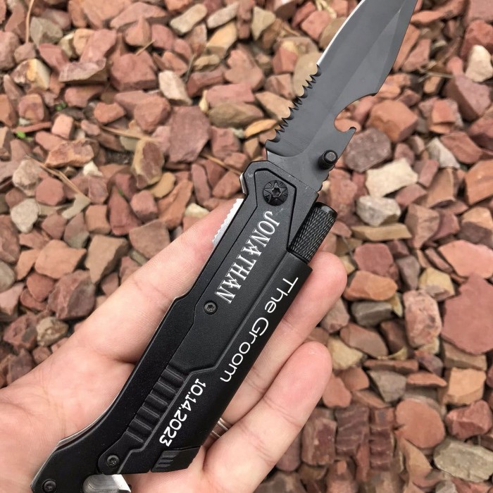 Personalized Engraved  Groomsman Knife, Custom Pocket Knife