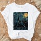 Starry Night Shirt, Magic Wizard Castle Boat, Magic School