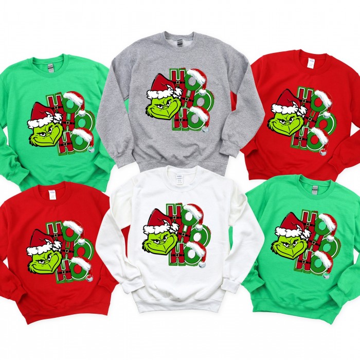 Hohoho Grinch Christmas Sweatshirt,Merry Christmas Grinch Sweater