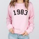 Custom 1983 sweatshirt, Your text Hoodie, Custom  gift