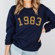 Custom 1983 sweatshirt, Your text Hoodie, Custom  gift