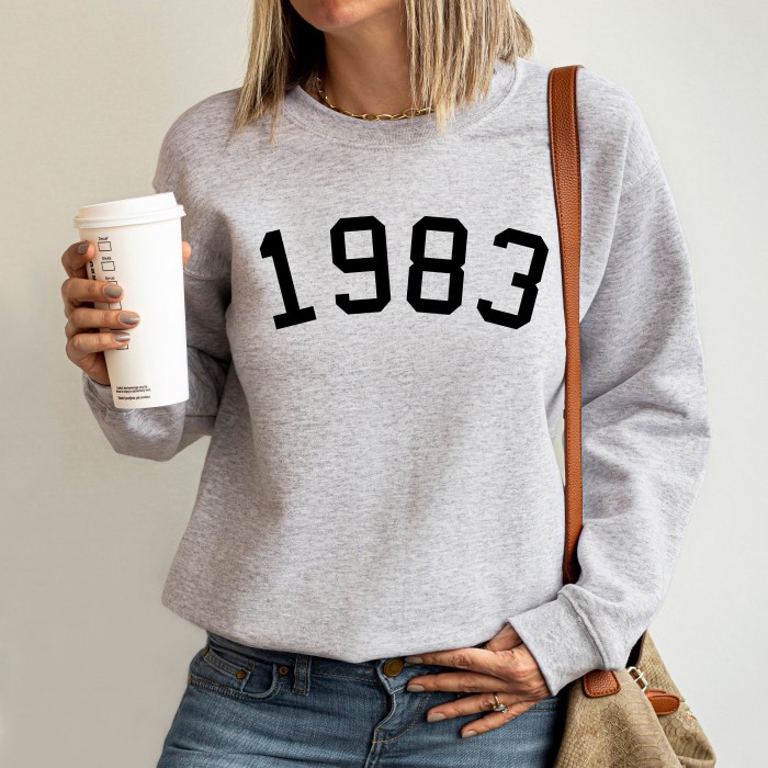 Custom 1983 sweatshirt, Your text Hoodie, Custom  gift