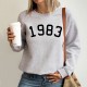 Custom 1983 sweatshirt, Your text Hoodie, Custom  gift