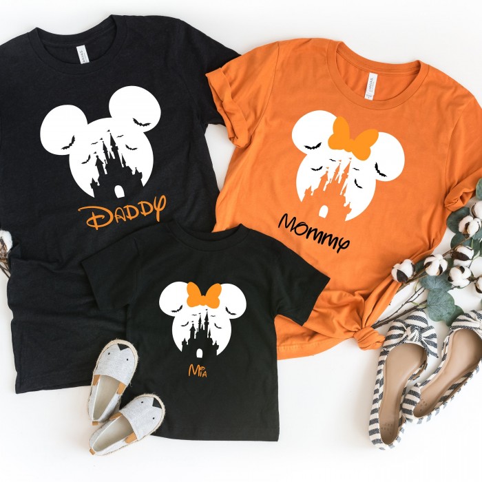 BAT Castle with Names, Disney Family vacation shirts, Halloween shirts