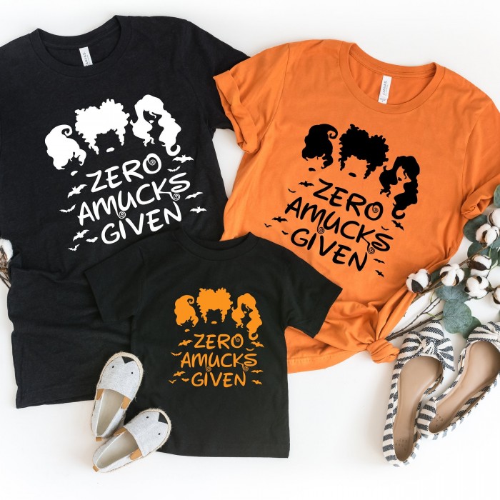 Zero Amucks Given Shirt, Halloween Party Shirts, Hocus Pocus Shirt