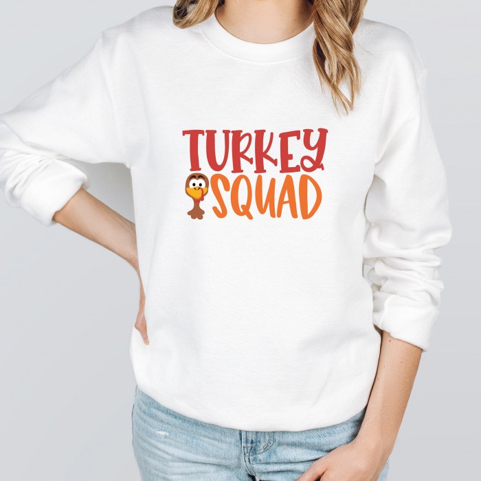 Turkey Squad Sweatshirt-Hoodie, Thanksgiving Sweatshirt