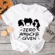 Zero Amucks Given Shirt, Halloween Party Shirts, Hocus Pocus Shirt