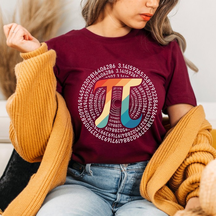 Pi Day Shirt, π T-Shirt, Pi Spiral Tee, Pi Symbol Shirt, Science Tee