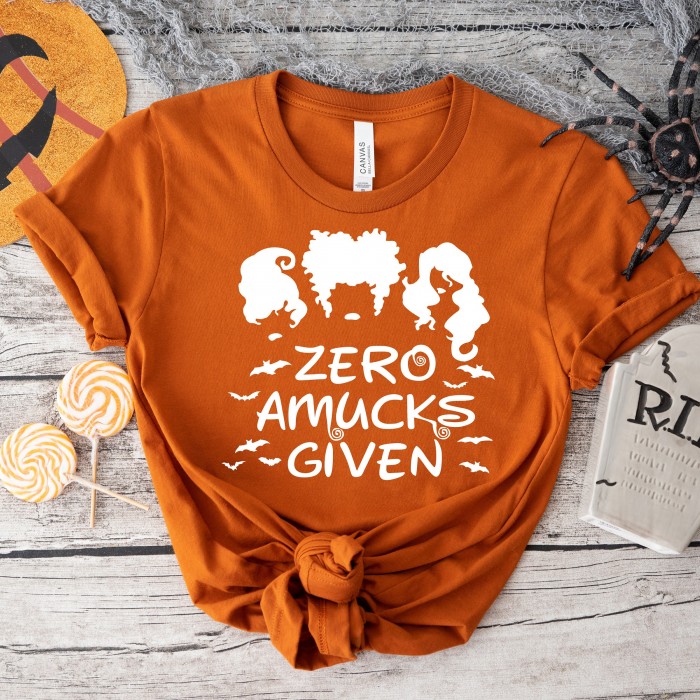 Zero Amucks Given Shirt, Halloween Party Shirts, Hocus Pocus Shirt