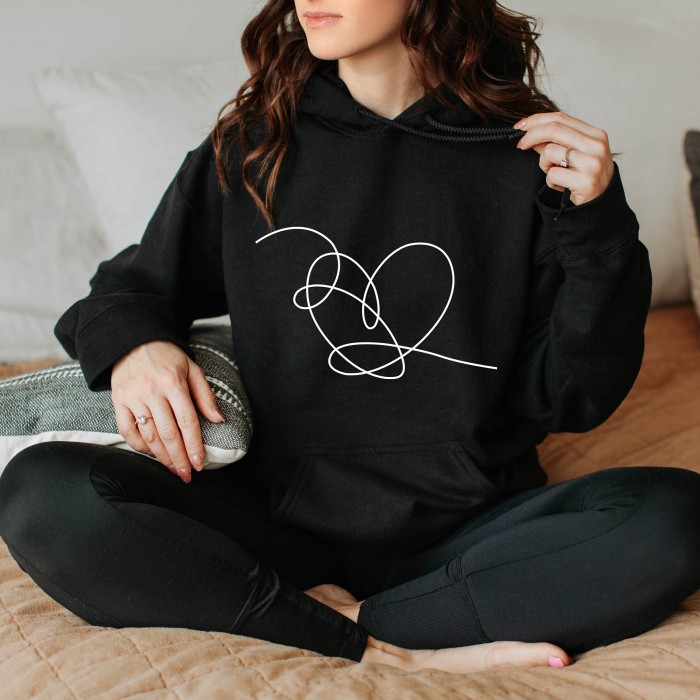 BTS Love Yourself Heart Sweatshirt, K-pop Sweatshirt,