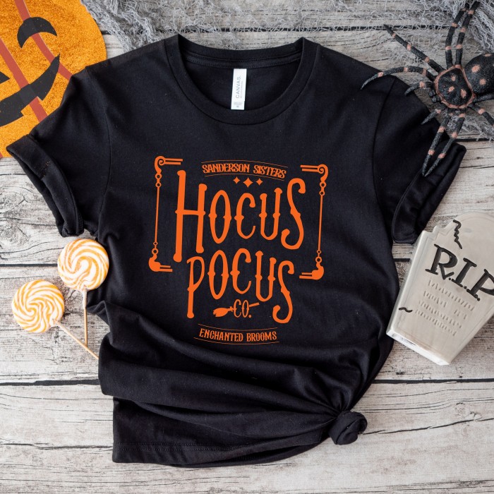 Hocus Pocus Orange Ink Shirt, Halloween Shirt, Plus Size Halloween Shirt