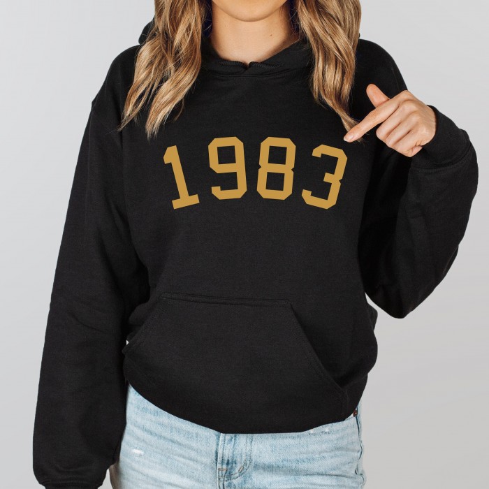 Custom 1983 sweatshirt, Your text Hoodie, Custom  gift