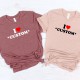 Personalized I heart Shirt , I Heart Grandma, Heart Milf, Valentine s Day Gift