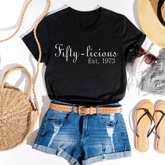 Fifty-licious Shirt, 1973 T-Shirt, 50th Birthday Shirt, 50th Birthday Gift