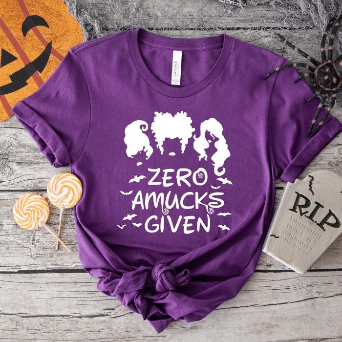 Zero Amucks Given Shirt, Halloween Party Shirts, Hocus Pocus Shirt