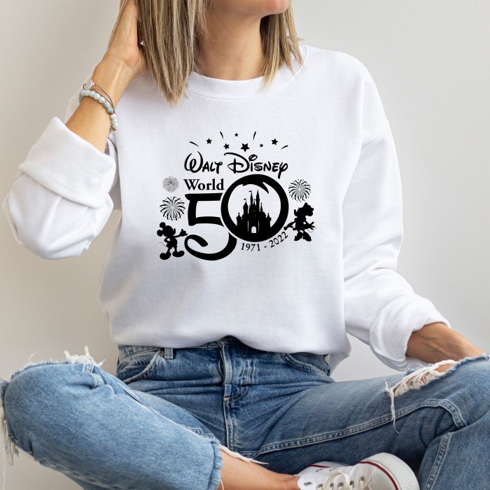 50th Anniversary Walt Disney World Sweatshirt, Vacation Tee