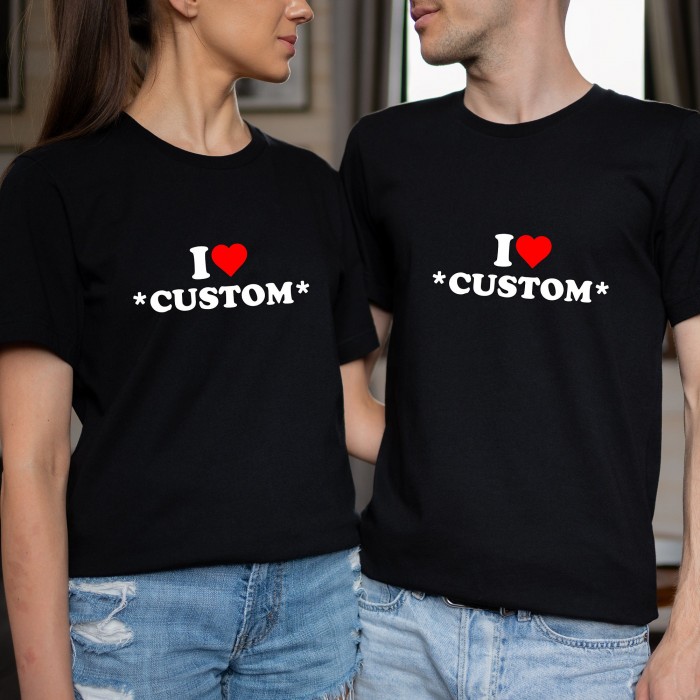 Personalized I heart Shirt , I Heart Grandma, Heart Milf, Valentine s Day Gift