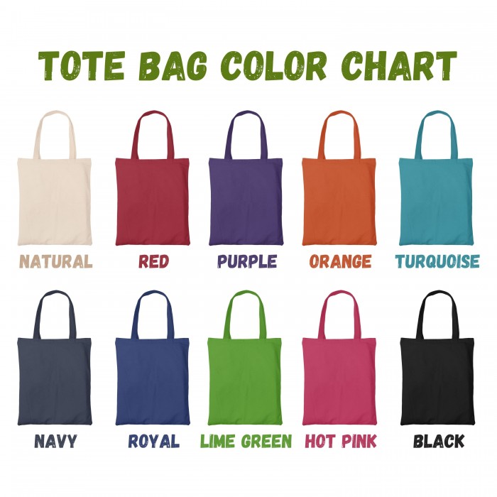 Personalized Birth Month Flower Tote Bag, Gift Custom Floral Bag