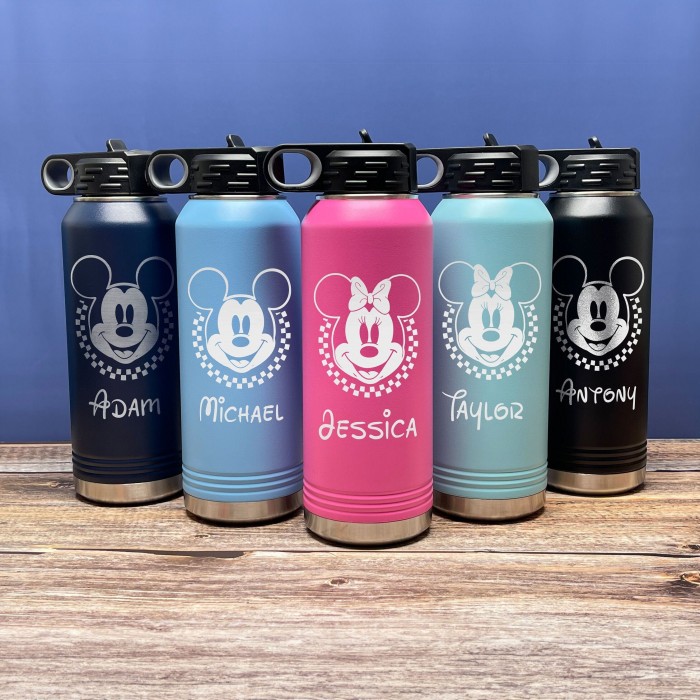 Personalized Disney Water Bottle with Straw, First Family Disney Trip