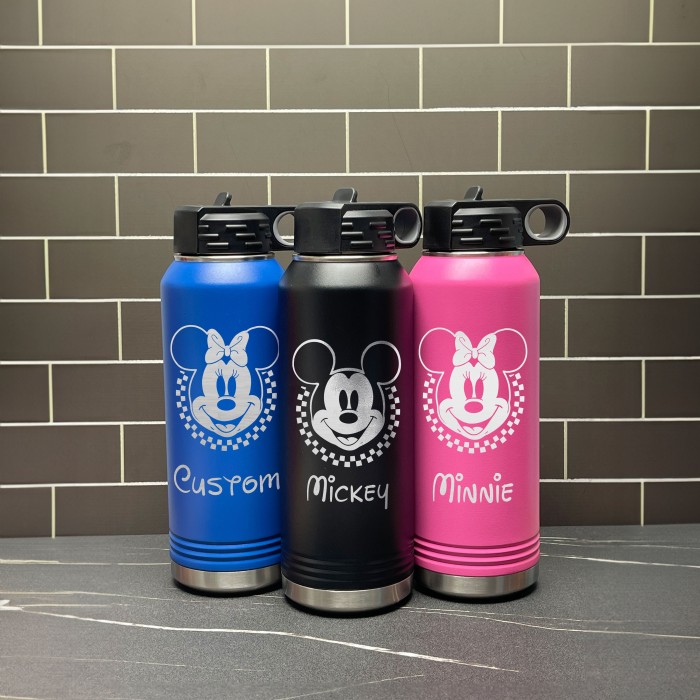 Personalized Disney Water Bottle with Straw, First Family Disney Trip