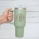 Personalized 40oz Tumbler with Handle & Straw, Custom Monogram Name Engraved Cup, 40 oz Travel Mug, Personalized Gift for Christmas Her