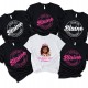Personalized Birthday Girl Shirt, Custom Birthday Girl Shirt, Birthday Blonde-African American-Brunette Shirt, Birthday Family Matching Tees
