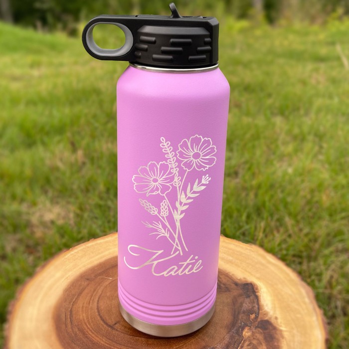 20oz 32oz 40oz Stainless Steel Insulated Name Water Bottle With Straw