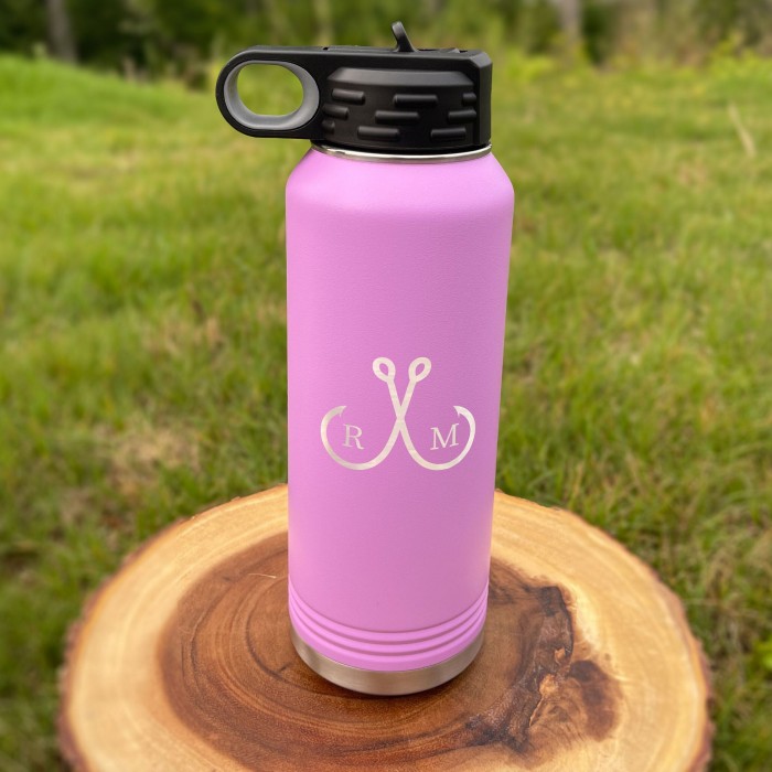Personalized Laser Engraved Water Bottle With Custom Image Logo Text