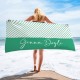 Colorful Customized Pool Towel, Custom Text Beach Towel, Bachelorette Bride Beach Towel, Present For Her