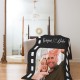 Custom Film Lover Blanket, Personalized Valentine s Day Gift Throw with Photo, Anniversary, Couple Gift, Fleece/Sherpa/Minky