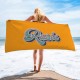 Personalized Vintage Bath Pool Towel, Custom Retro Style Beach Towel with Name, Bride Bachelorette Towel, Anniversary Gift, Groovy 70 s