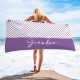 Colorful Customized Pool Towel, Custom Text Beach Towel, Bachelorette Bride Beach Towel, Present For Her