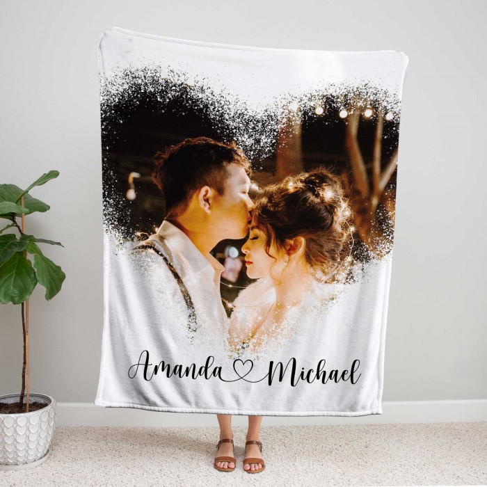 Personalized Blanket, Couple Blanket, Custom Valentine s Day Gift, Photo Collage Blanket, Christmas Gift, Handmade Home Decor,Christmas Gift