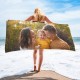 Custom Photo  Beach Towel, Personalized Photo Pool Towel, Modern Stylish Soft Comfortable Couple Picture Beautiful Towel, Gift For Her