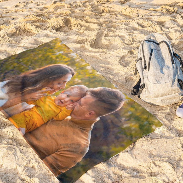Custom Photo  Beach Towel, Personalized Photo Pool Towel, Modern Stylish Soft Comfortable Couple Picture Beautiful Towel, Gift For Her