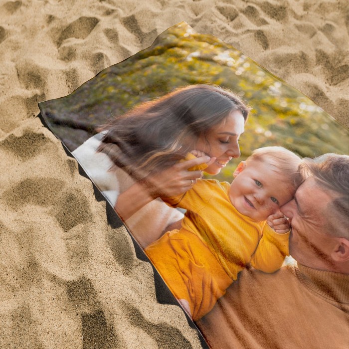 Custom Photo  Beach Towel, Personalized Photo Pool Towel, Modern Stylish Soft Comfortable Couple Picture Beautiful Towel, Gift For Her