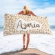 Personalized Leopard Beach Towel, Custom Name Pool Towel, Personalized Bath Towel, Leopard Beach Towel, Bride Beach Towel, Tiger Towel