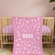 Personalized Name Blanket, Custom Throw Blanket, Learning Letters, Baby Blanket with Name, Fleece/Sherpa/Minky Baby Blanket