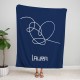 Personalized BTS Blanket with Your Name Korean Font, Custom BTS Blanket, BTS Love Yourself, Valentines Gift, Couple Gift Fleece/Sherpa/Minky