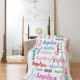 Personalized Name Blanket, Custom Text Blanket, Blanket Gift, Baby Blanket, Kids Blanket, Personalized Gift, Fleece/Sherpa/Minky Blanket