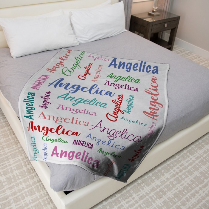 Personalized Name Blanket, Custom Text Blanket, Blanket Gift, Baby Blanket, Kids Blanket, Personalized Gift, Fleece/Sherpa/Minky Blanket