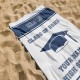 Custom Graduate School Beach Towel, Personalized Graduate School Gift, Bath Pool Towel, College Senior Gift, Graduation Gifts For Class